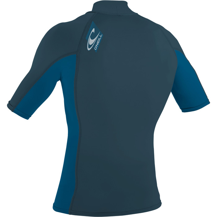 2024 O'neill Men's Premium Skins Manches Courtes Col Lycra Vest 4517 - Bleu Cadet / Ultra Bleu
